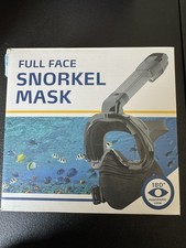 Full Face Snorkel Mask Set w/ Panoramic View Anti-Fog  Leak w/ Camera Mount S/M