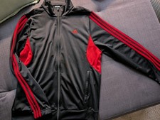 Adidas Herren Sweatjacke Schwarz Rot Größe L