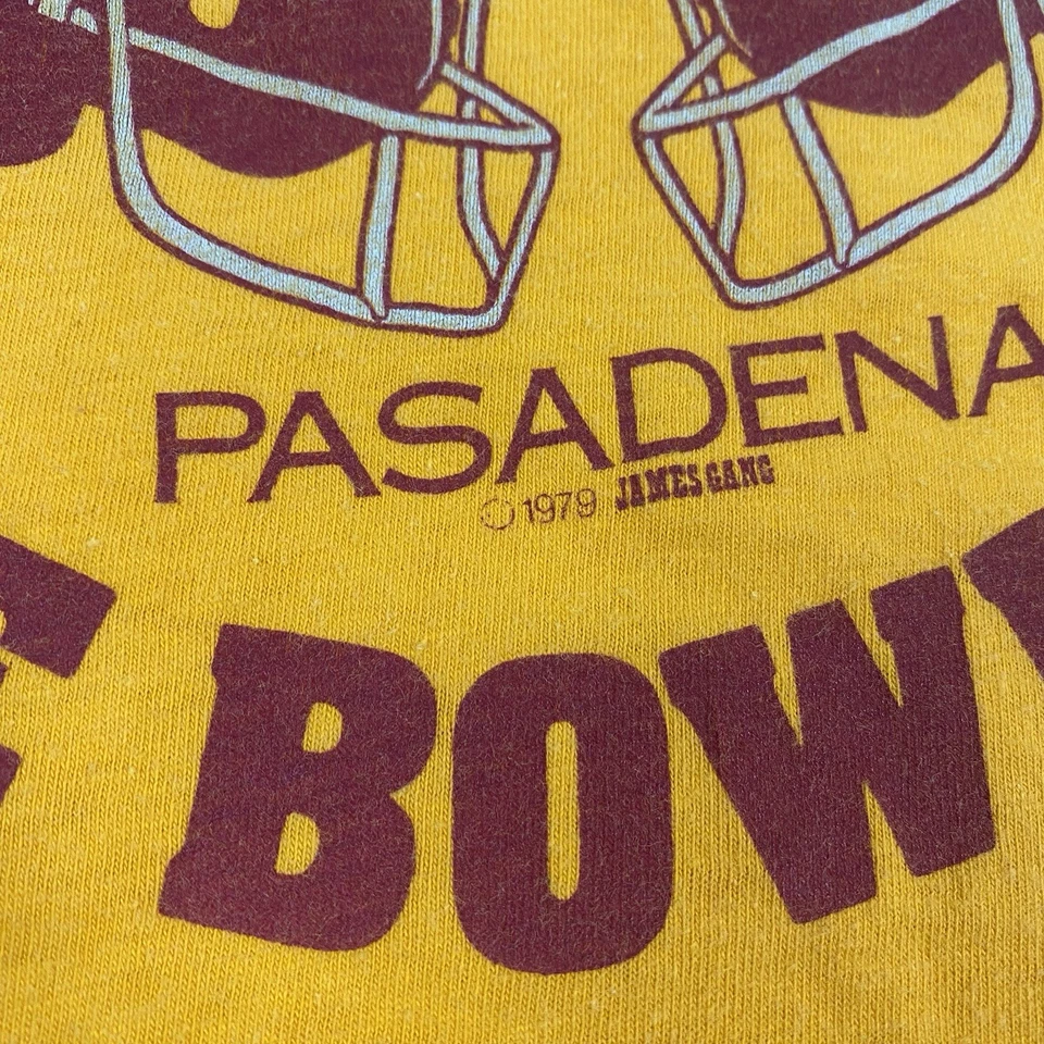 Camiseta de bolsillo vintage Rose Bowl 1980 USC OHIO STATE yunque 79 ribete fútbol Foto 2 de 4