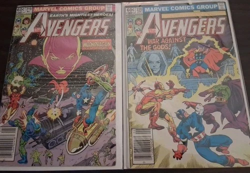 2 Vintage Bronze Age Marvel The Avengers 219 & 220 Comic Book Lot