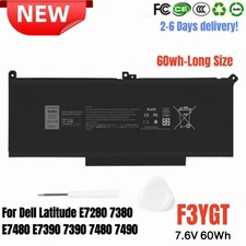 LOT 1-20PC F3YGT Battery For Dell Latitude E7280 E7480 E7390 7390 7480 7490