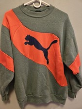 Vintage 90s Signal Sports Puma Style Big Logo Sweatshirt Made USA XL Colorblock