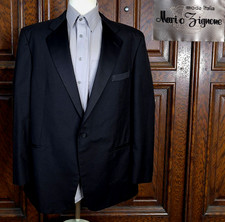 Mario Zignone Tuxedo Jacket Mens 48L Black one Button