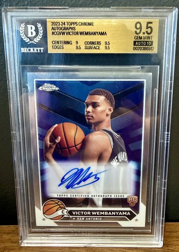 Victor Wembanyama #CG-VW 2023 Topps Chrome Autograph card