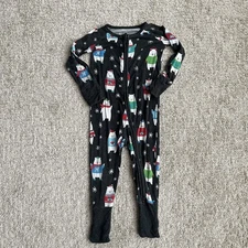LITTLE SLEEPIES Polar Bear Hot Cocoa Zippy Sleeper Pajamas Size 6-12 Months