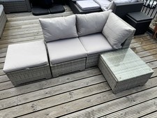 RATTAN MODULAR SOFA SET WITH TABLE £250 