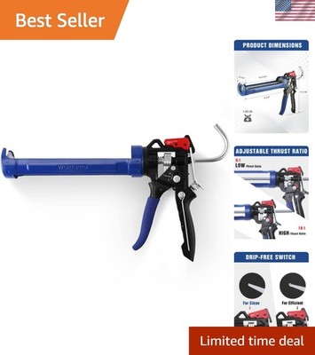 Innovative Sealant Caulking Gun with Smooth Round Rod & Adjustable Flow Rates