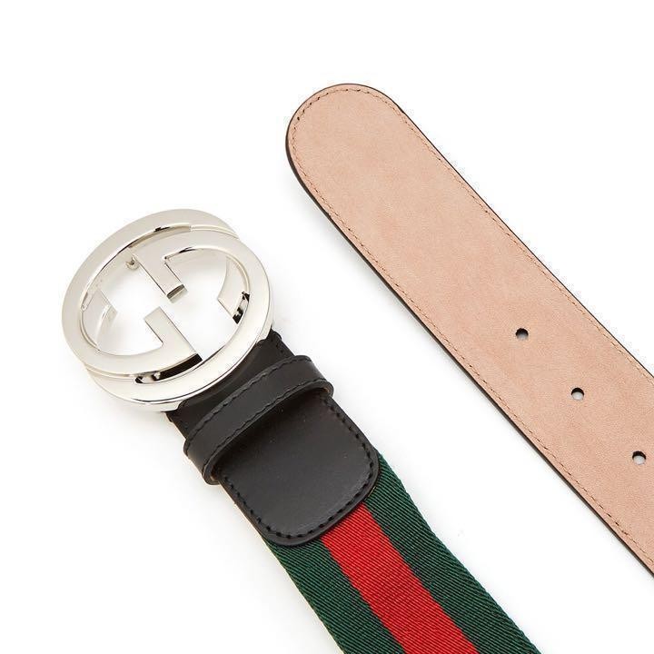 グッチ ベルト ウェブライン 90サイズ Gバックル GUCCI グリーン 楽天市場】GUCCI グッチ ウェブラインベルトダブルGバックル