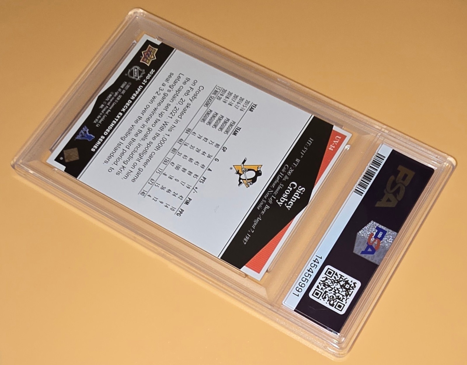 Sidney Crosby PSA 10 Low Pop Ultimate Victory Insert 2020-21 Upper Deck Extended view 13