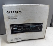Reproductor de CD para automóvil Sony CDX-GT66UPW USB AUX iPod nuevo caja abierta