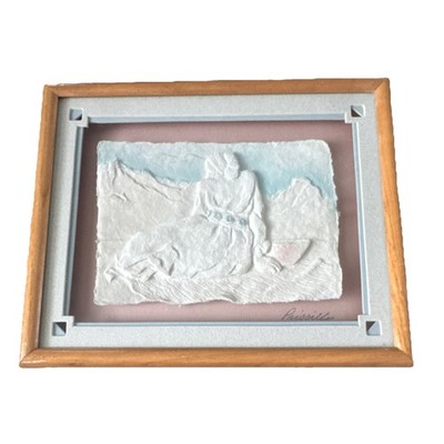 FIGI Graphics PC-106P 3D Picture Frame Wall Mounted Brown Silver Wood Glass