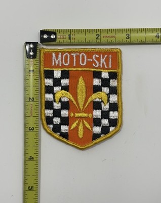 Vintage MOTO-SKI 3.5'' Patch Snowmobile Sled Grand Prix Mirage NOS 70s Original