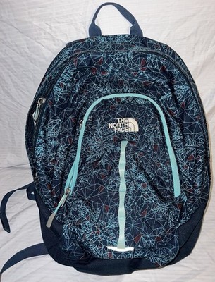 Rare The North Face Backpack Teal /Turquoise Maroon / Purple Geometric T196/T596