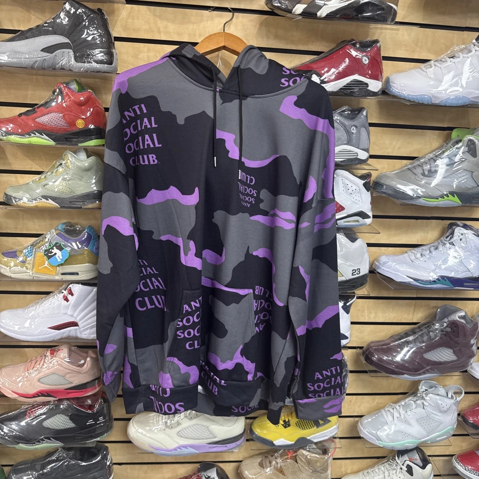 Anti Social Social Club Cotton Candy Black Camo Hoodie - Size XXL - Image 3 of 4