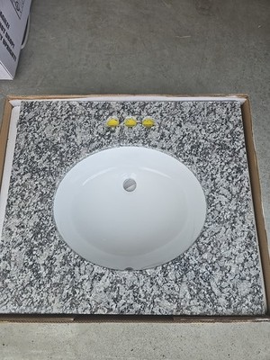 Tuscany Granite Night Dive Collection 25 X 22 Inch Vanity Top W/undermount Sink