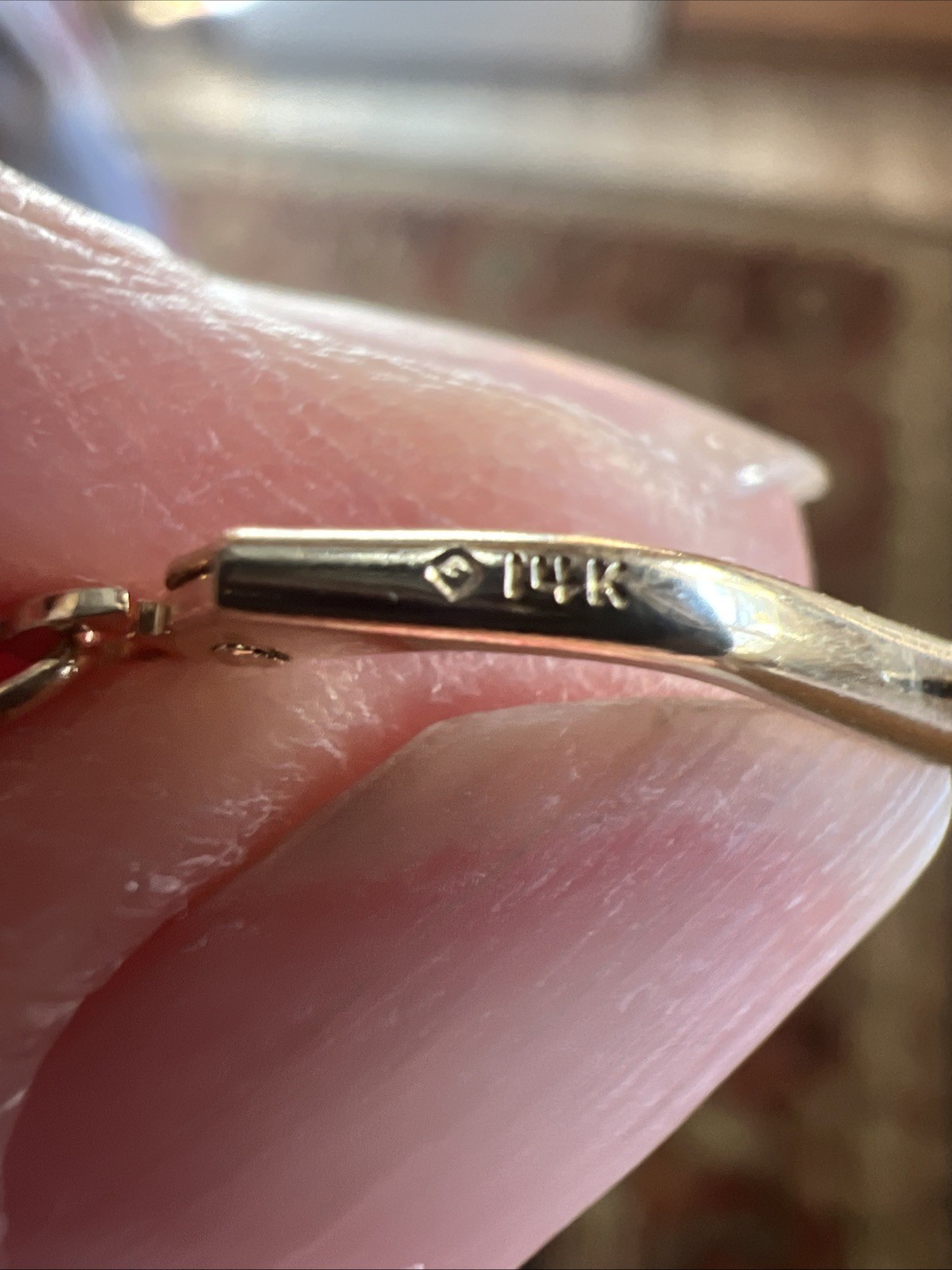 14K Solid Gold Earrings CZ Dangles Leverback Pier… - image 15