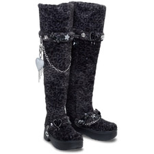 Crocs Unfurgettable Leopard Knee High Boot Si...