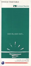 Cathay Pacific Airways timetable 2000/07/01
