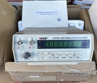 VICTOR VC3165 High Resolution Frequency Counter 0.01Hz-50MHz, 50MHz-2.4GHz