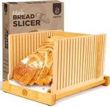 Bread Slicers for Homemade - No Splinters with HDPE Base and Orange 
