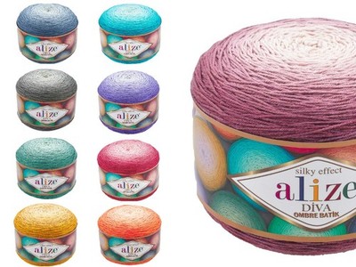 ALIZE DIVA OMBRE BATIK Garn Farbverlauf Silk Effect 250g 875m LL (Farbauswahl)