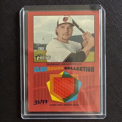 2026 Topps Heritage Clubhouse Collection Red Gunnar Henderson /77 Orioles Patch
