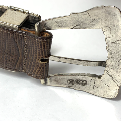 Vintage 1995 Brighton Brown Leather Museum Collection Belt 