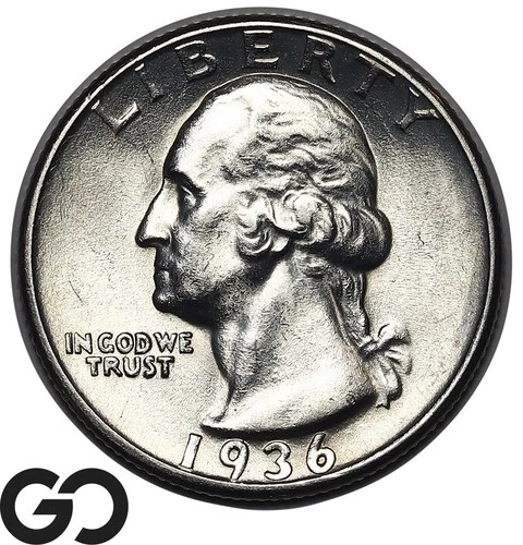 1936-D Washington Quarter, Solid Gem BU++ Better Date Denver Issue!