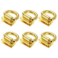 6Er-Pack Metall-Taschenverbinder Mit D-Ring FüR Handtasche [Gold]