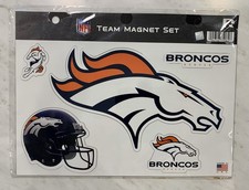 Denver Broncos Team Magnets 5 NFL Football Die Cut Sheet Auto Home