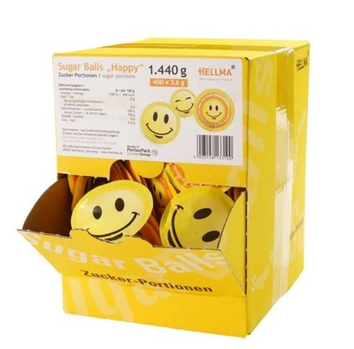 Hellma Sugar Balls Happy Smile 400 x 3,6g Zucker, Portionszucker