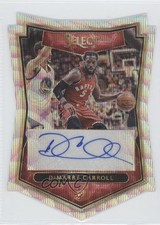 2015-16 Panini Select Die-Cut Auto Wave Prizm 6/10 DeMarre Carroll #34 Auto 1u6