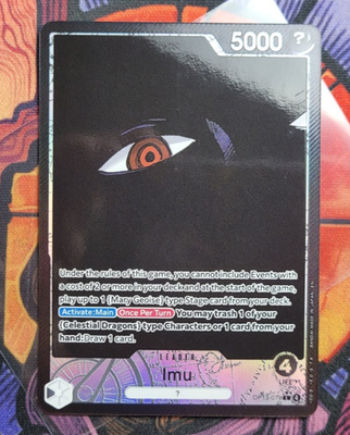 Imu OP13-079 Manga Leader Rare One Piece Card English Carrying On