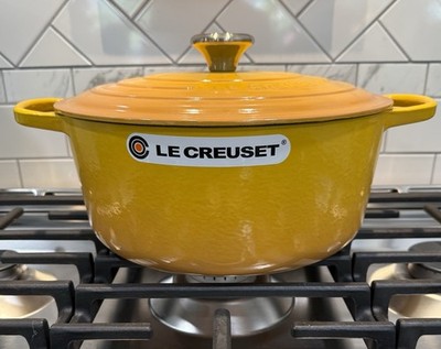 NEW Le Creuset 7.25 Qt Signature Cast Iron Dutch Oven Nectar #28