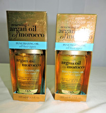 Lot of 2 OGX Renewing  Argan Oil of Morocco Penetrating 3.3 oz