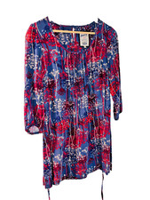 Mantaray Blue Mix Dandelion Tunic Dress - Size 12- Excellent Condition-Casual