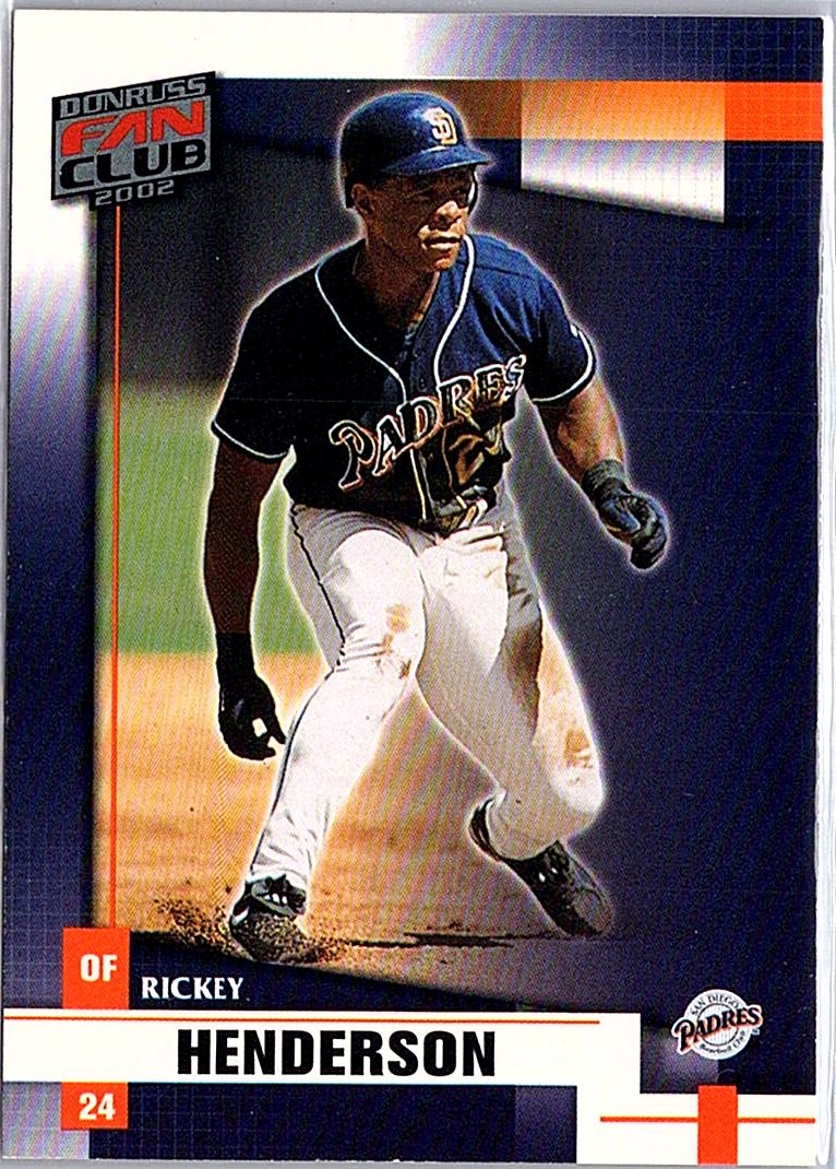 2002 Donruss Fan Club #68 Rickey Henderson