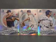 Topps 2021 Chrome 40-Man Futures 3 Card Lot Yorke Abel Martin #FMF