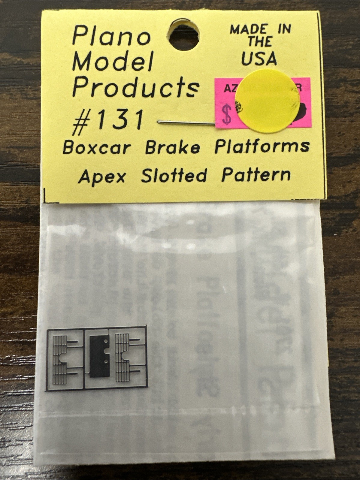 Plano Model Products 1:87 #131 Boxcar Brake Platforms - Apex Slotted Pattern NIP
