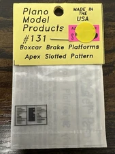 Plano Model Products 1:87 #131 Boxcar Brake Platforms - Apex Slotted Pattern NIP