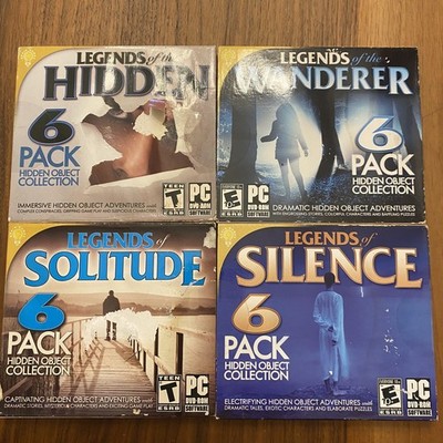 Lot of 4 Legends Hidden Object 6-Pack PC Games   24 Total Games   DVD-ROM