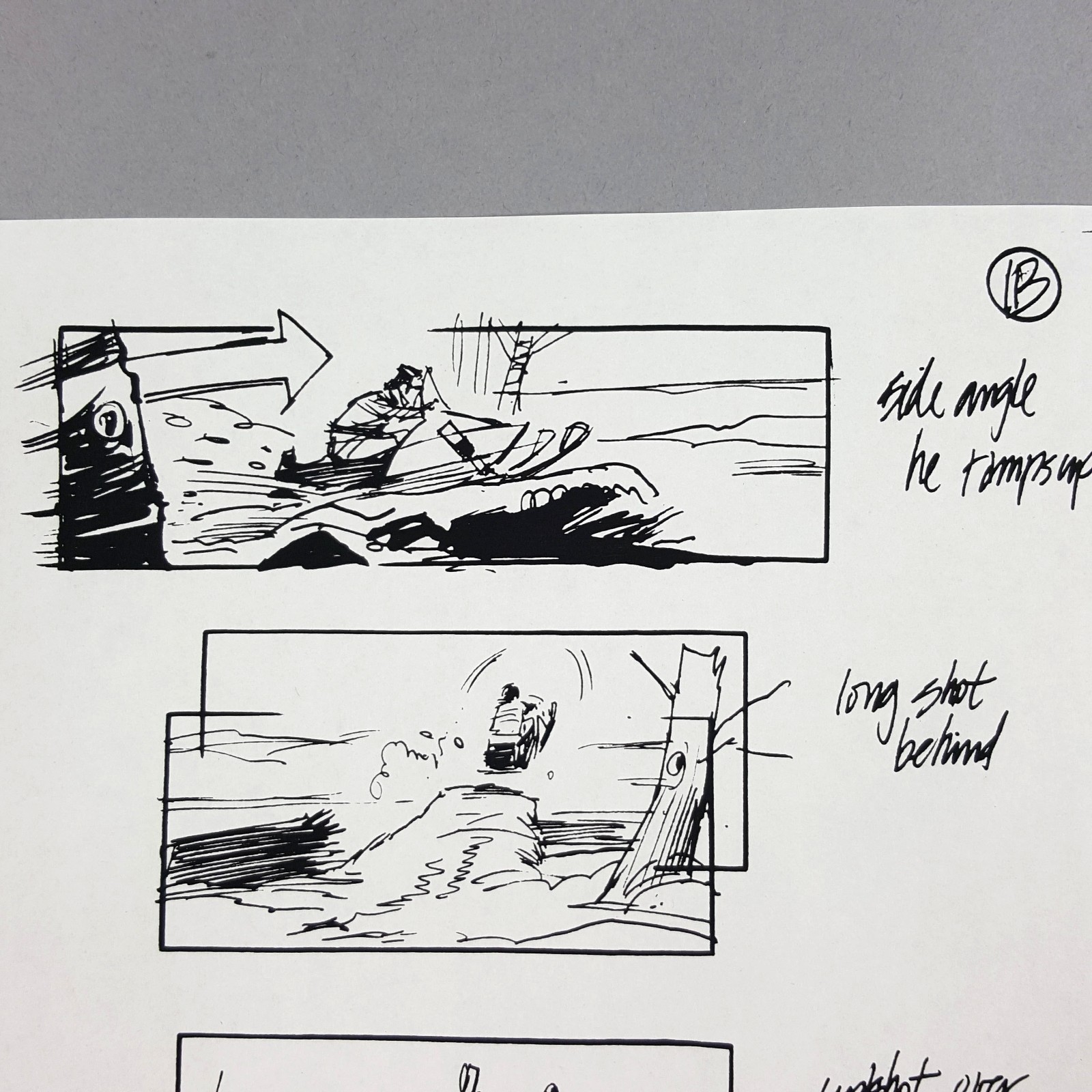 Image 3 of Die Hard 2 - Production Used Storyboard, Bruce Willis Snowmobile Chase, Prop 1B