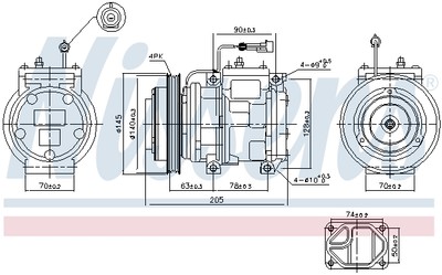 NISSENS 89119 Kompressor, Klimaanlage für TOYOTA