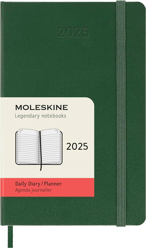 Classic 12 Month 2025 Daily Planner, Hard Cover, Pocket (3.5" x 5.5"), Myrtle...