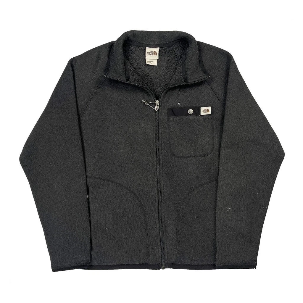 The North Face Fleece Jacket - Large Gray Polyester