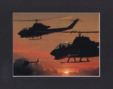 8X10" Matted Print Picture Art of War: William S. Phillips, Heading For Trouble