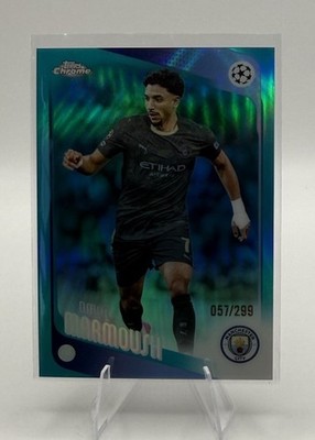 Omar Marmoush Topps Chrome UEFA Champions League #80 Man City Parallel #/299