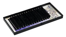 Diamond Silk Lashes C, B, J Curl .15mm Thickness Eyelash Extensions - Jet Black