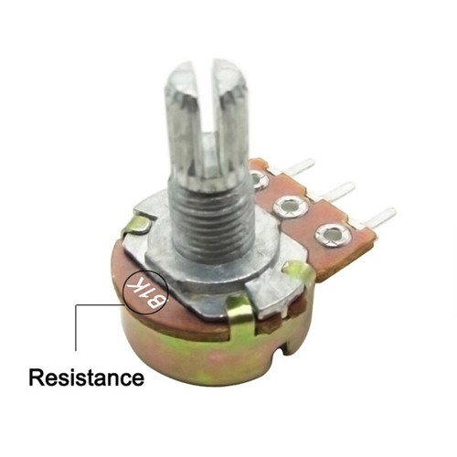 10PCS 500 - 500K Ohm Linear Taper Rotary Potentiometer Panel Pot + Knob Cap - Picture 5 of 11