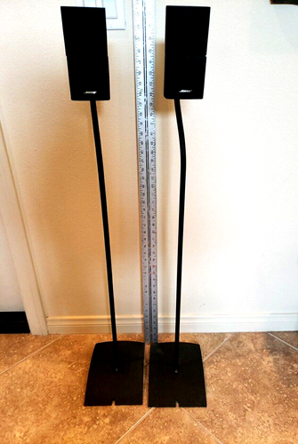 2 Bose Double Cube Mini Speakers & Stands Black DoubleShot Lifestyle Acoustimass - Picture 5 of 7